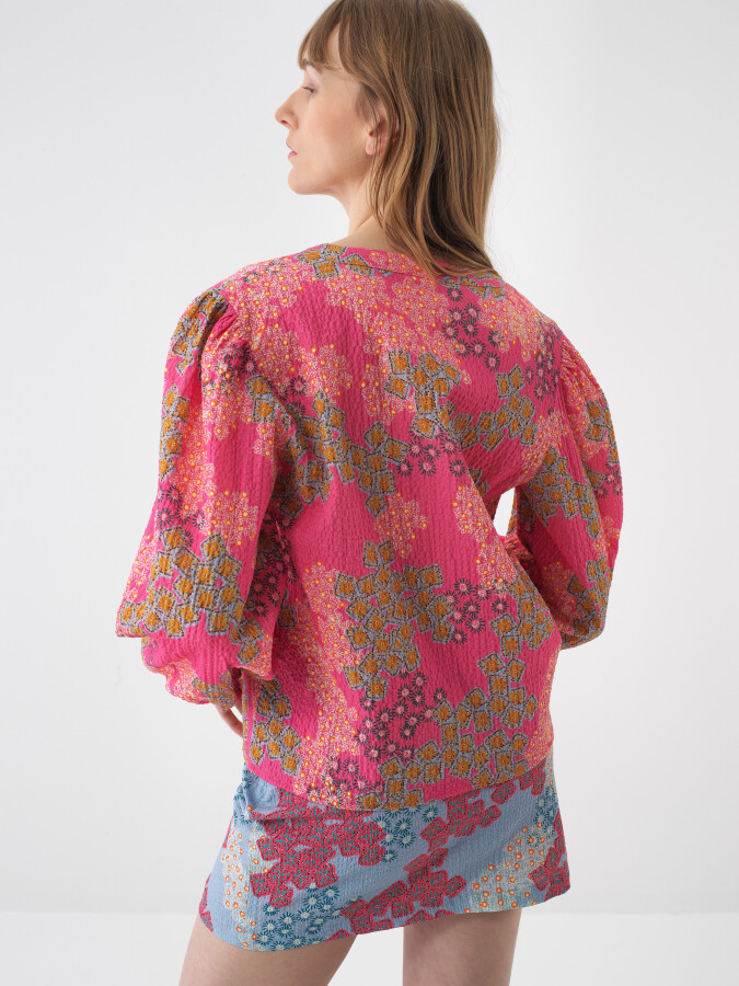 Pink Regular Fit Cotton Shirt - 4