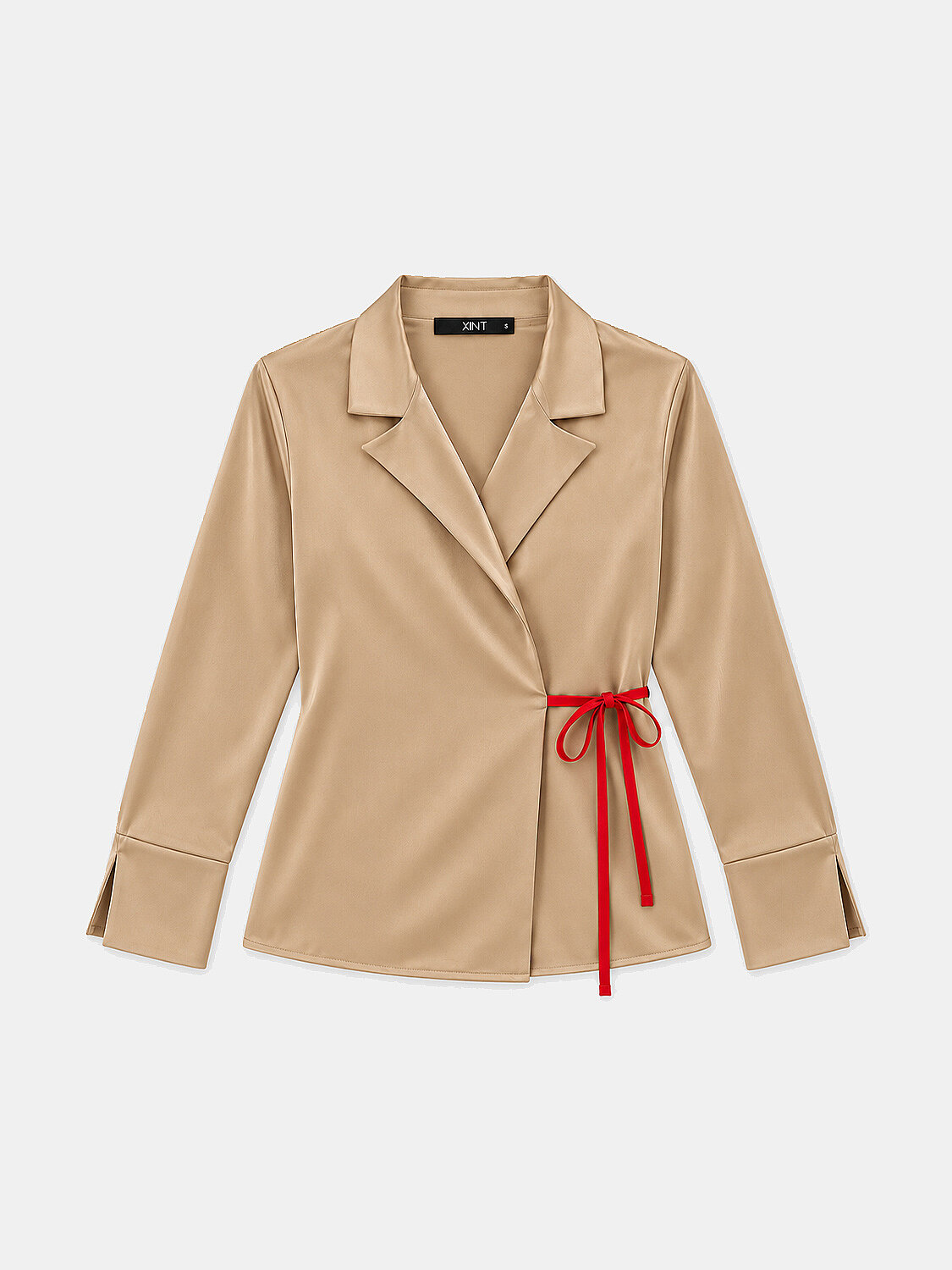 Satin Tie-Waist Shirt - 1