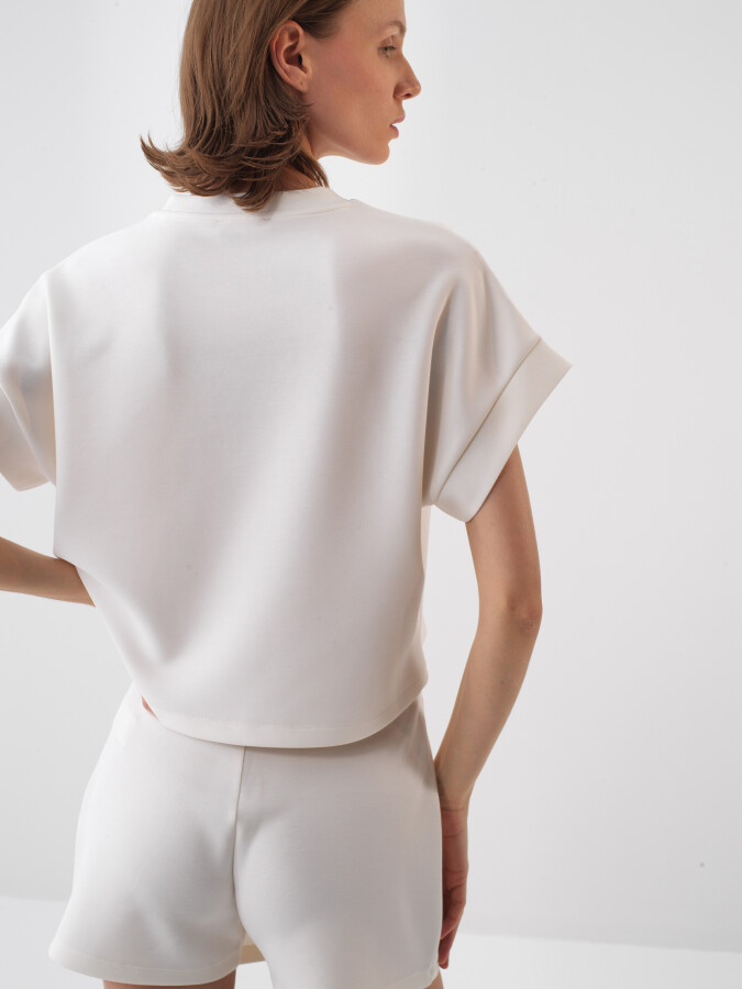 White Oversize Cotton T-Shirt - 4