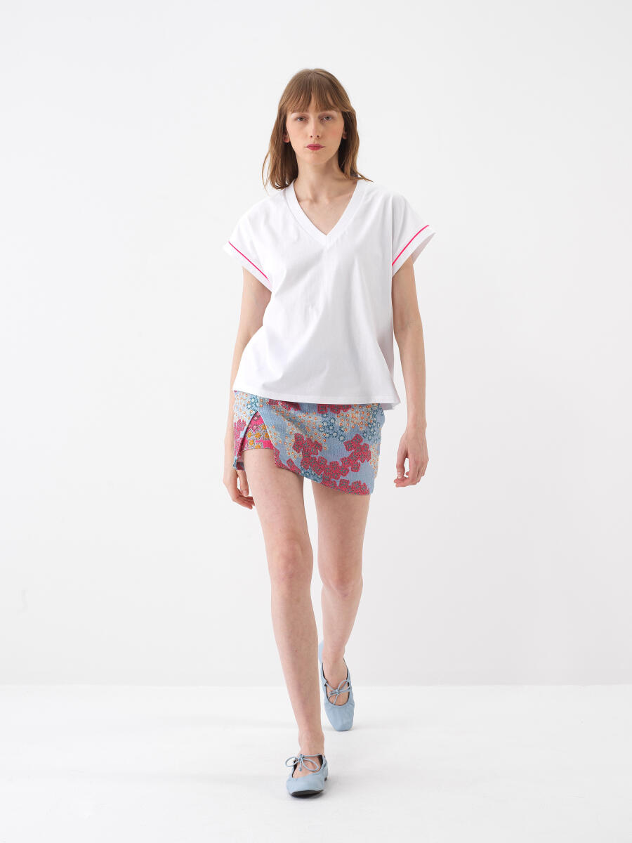 White Oversize Cotton T-Shirt - 2