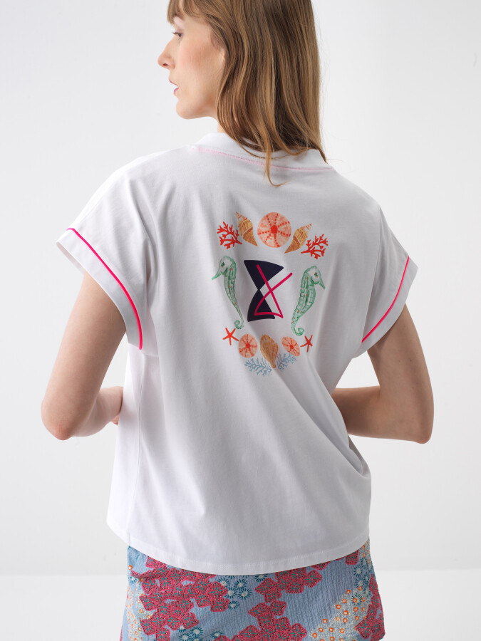 White Oversize Cotton T-Shirt - 4