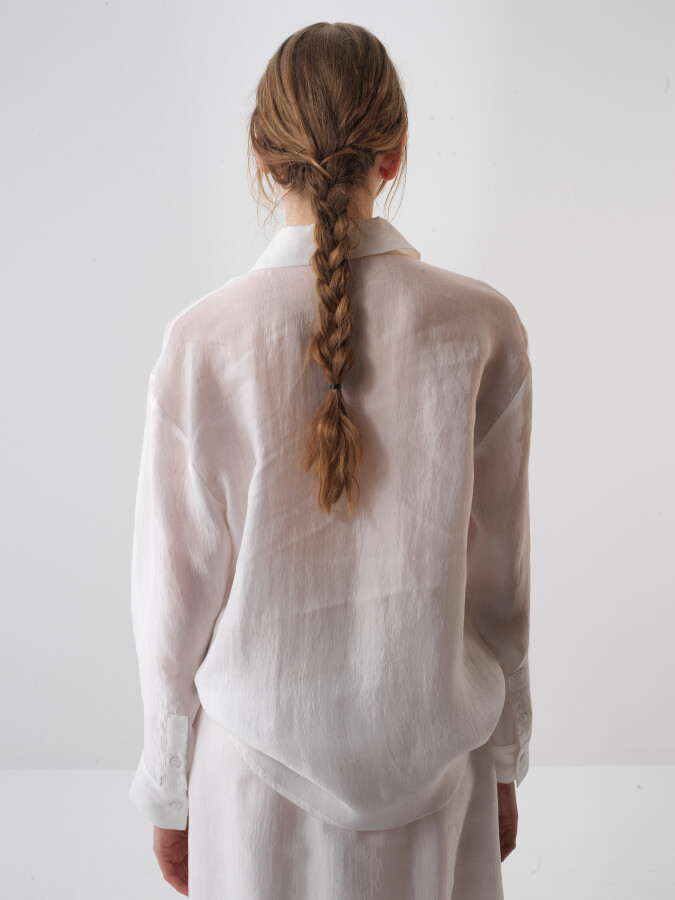 White Oversize Shirt - 4