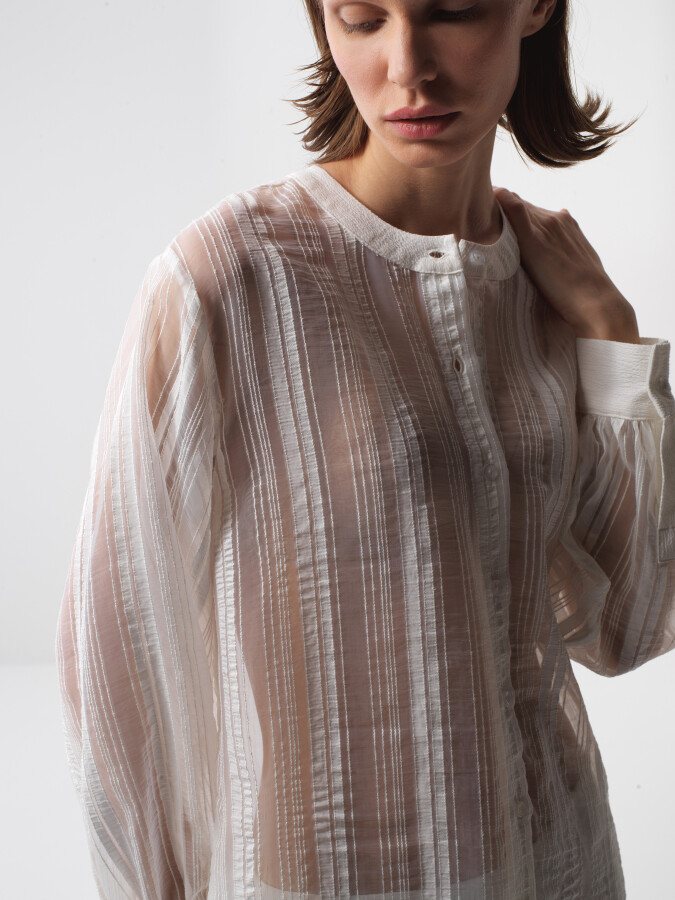 White Oversize Shirt - 4