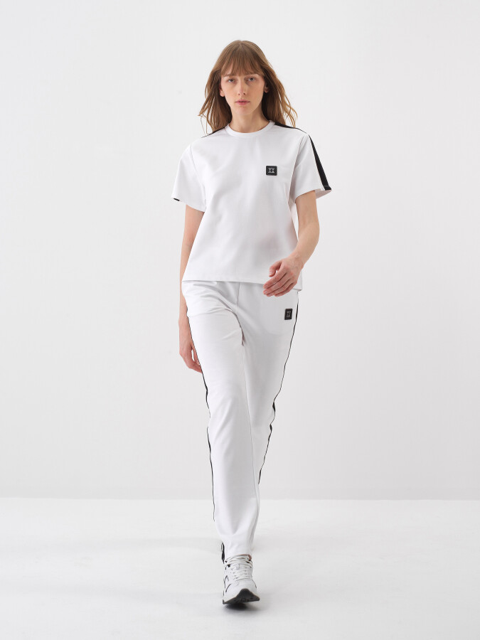 White Regular Fit Cotton T-Shirt - 2