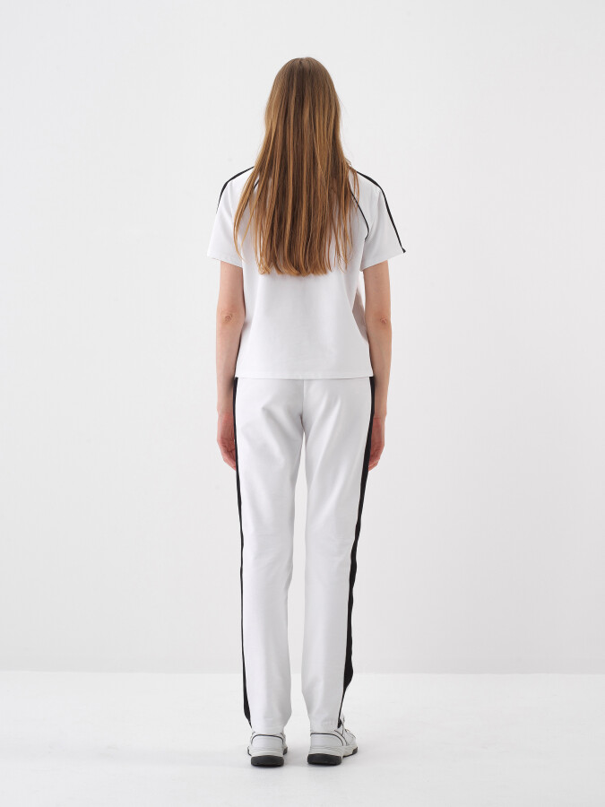 White Regular Fit Cotton T-Shirt - 5