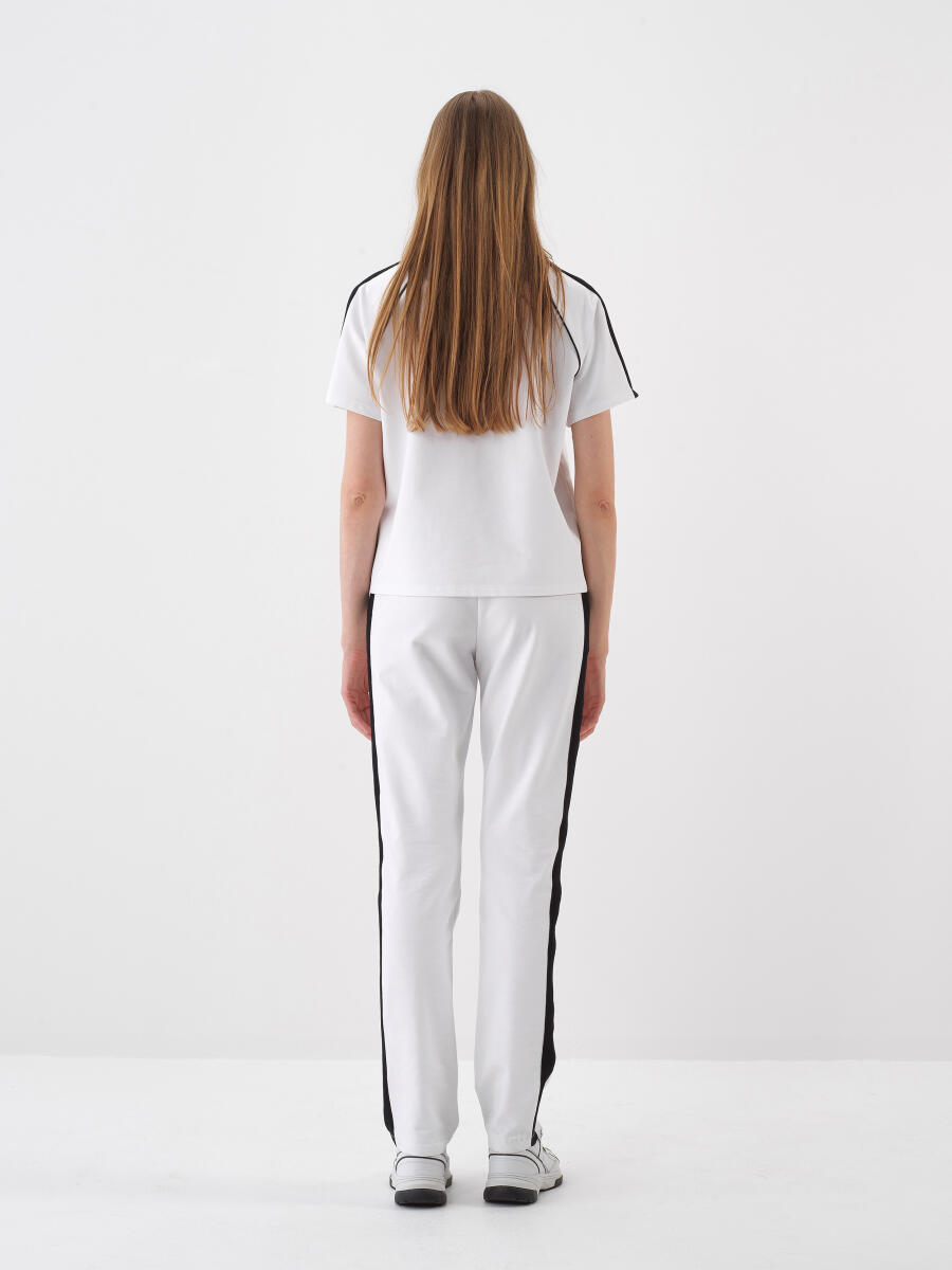 White Regular Fit Cotton T-Shirt - 5