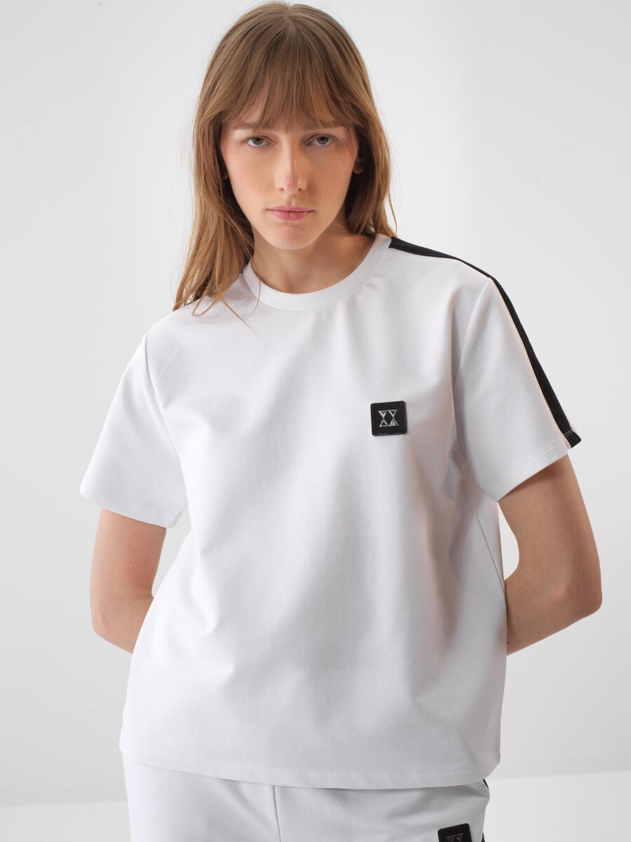 White Regular Fit Cotton T-Shirt - 1