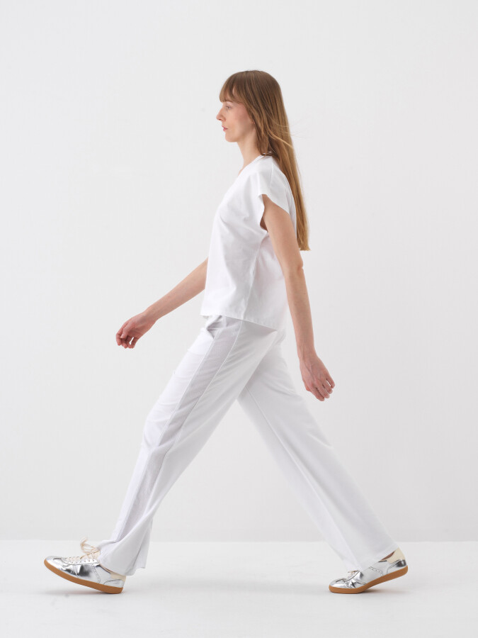 White Regular Fit Cotton T-Shirt - 3