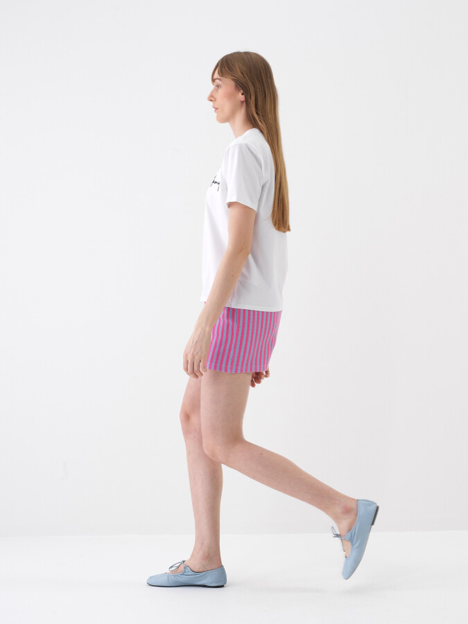 White Regular Fit Cotton T-Shirt - 3