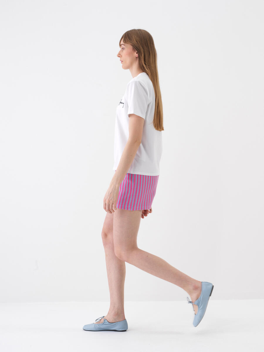 White Regular Fit Cotton T-Shirt - 3