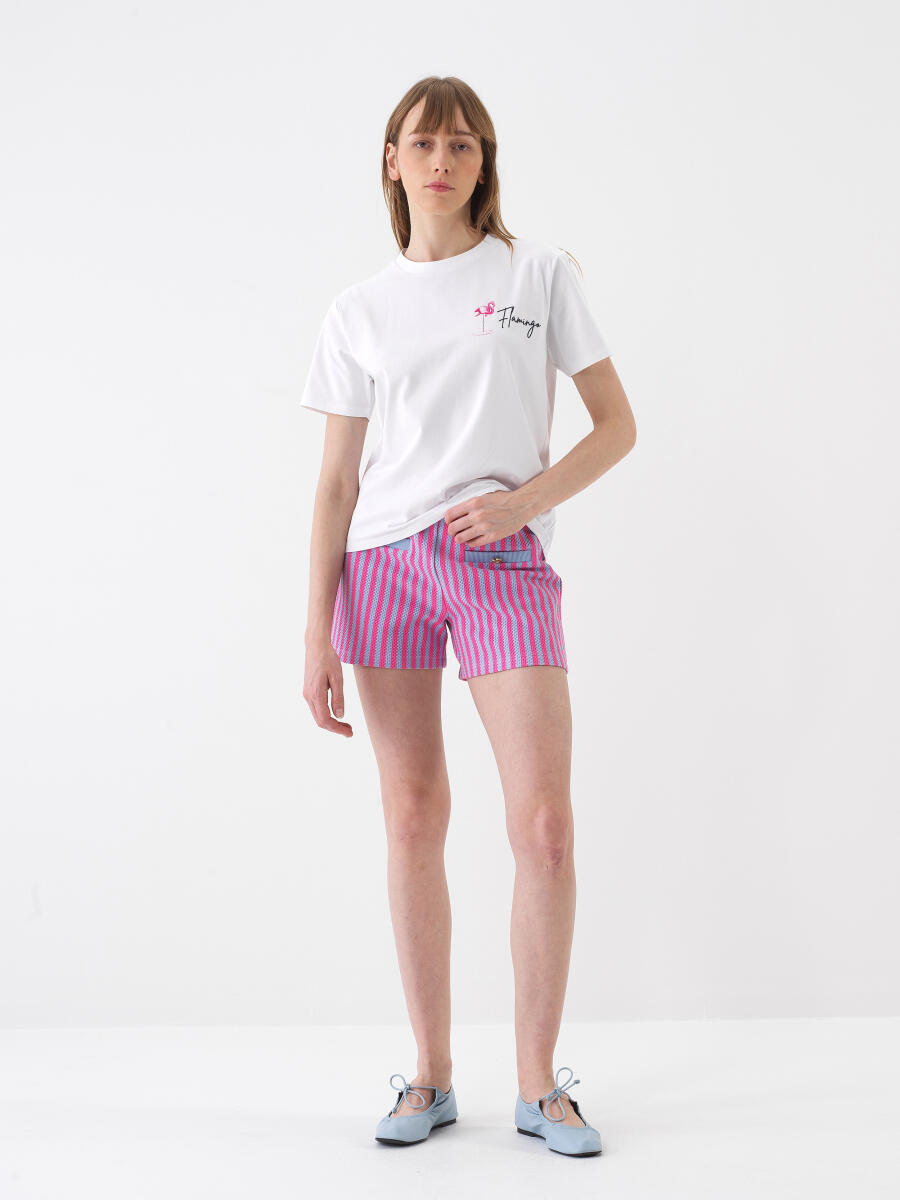 White Regular Fit Cotton T-Shirt - 2