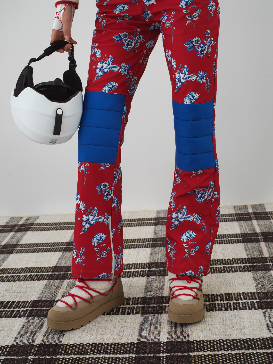 Red Softshell Textured Regular Fit Ski Overalls - Xint