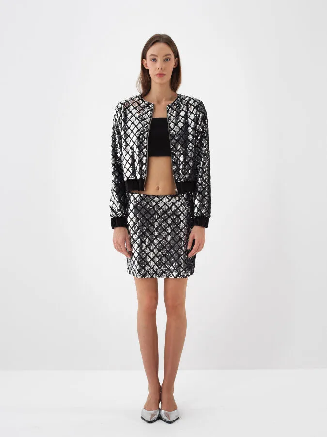 Shiny Patterned Skirt - Xint