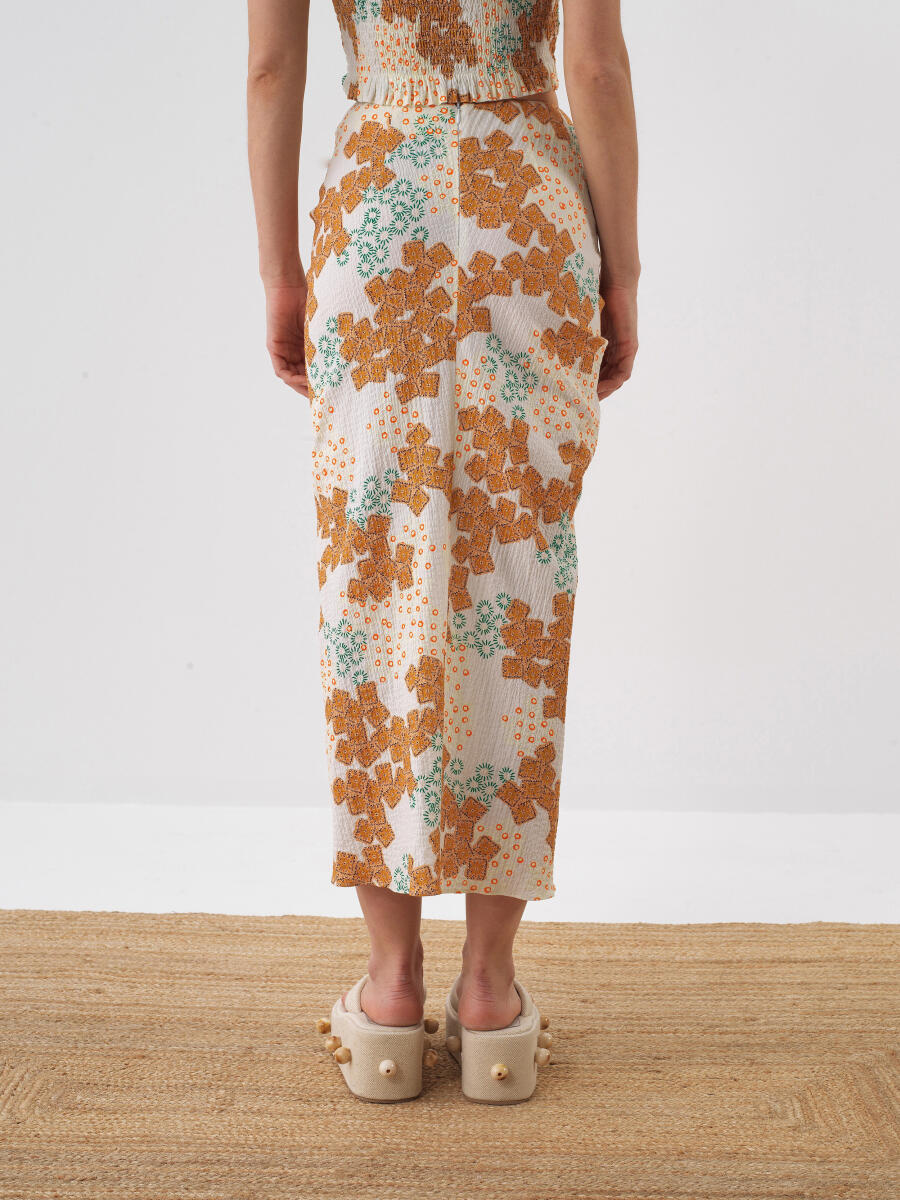 White Regular Fit Cotton Skirt - 3