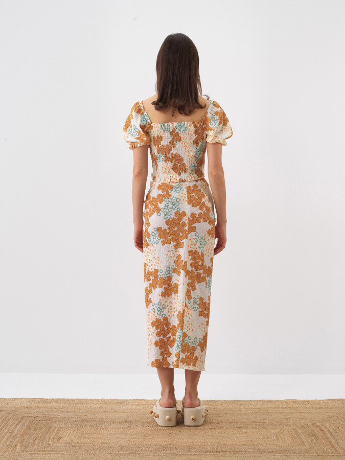 White Regular Fit Cotton Skirt - 5