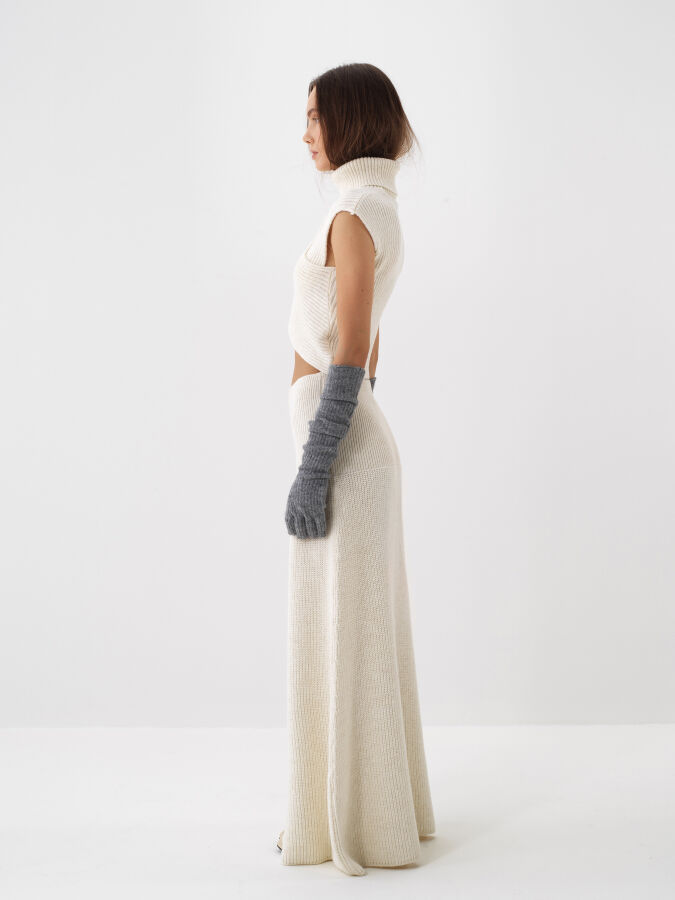 Wool Plain Sweater Vest - Xint