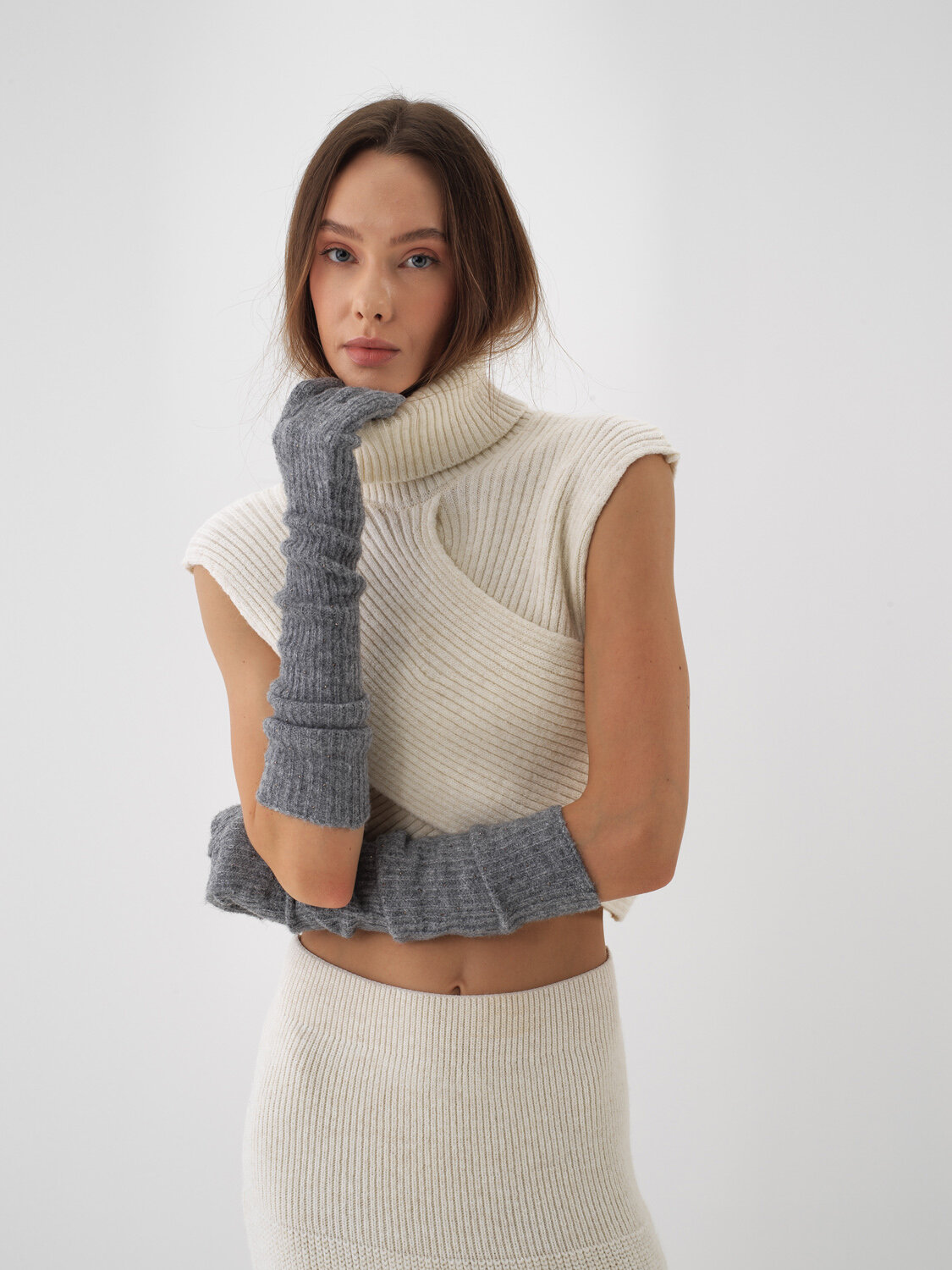 Wool Plain Sweater Vest - Xint