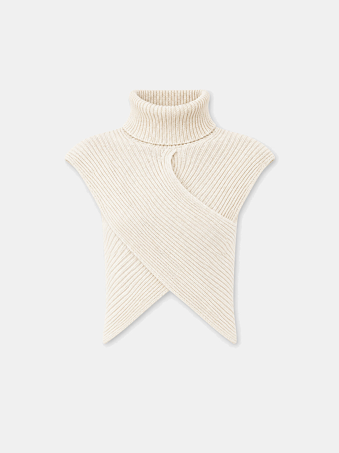 Wool Plain Sweater Vest - 1