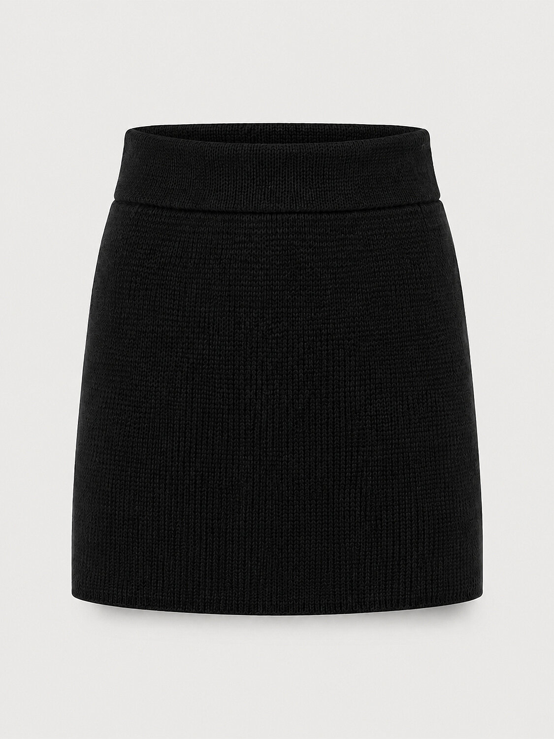 Wool Plain Skirt - 6