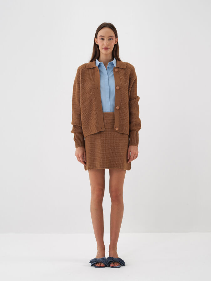 Wool Plain Skirt - Xint