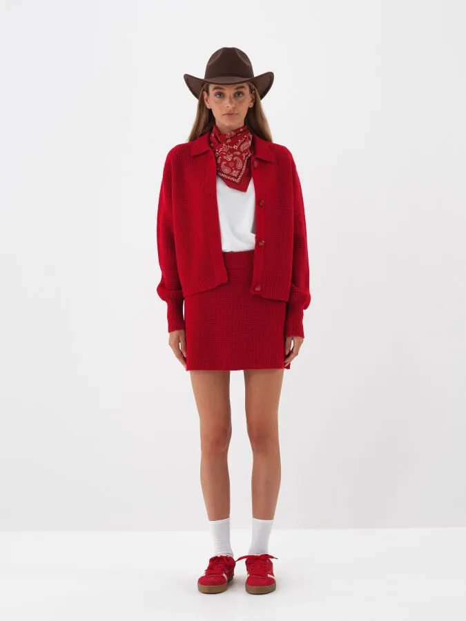 Wool Plain Skirt - Xint