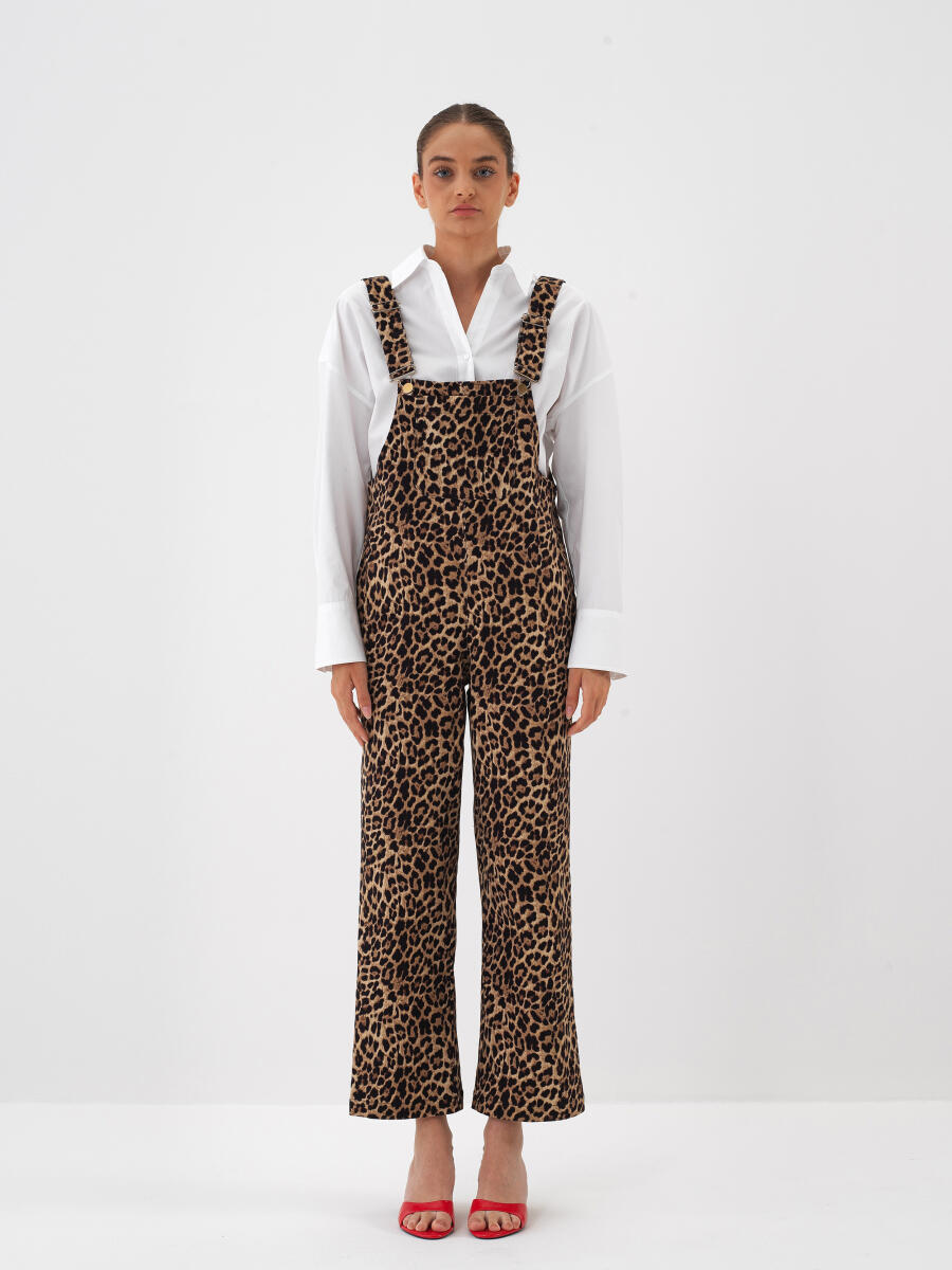 Cotton Leopard Print Overall - 3