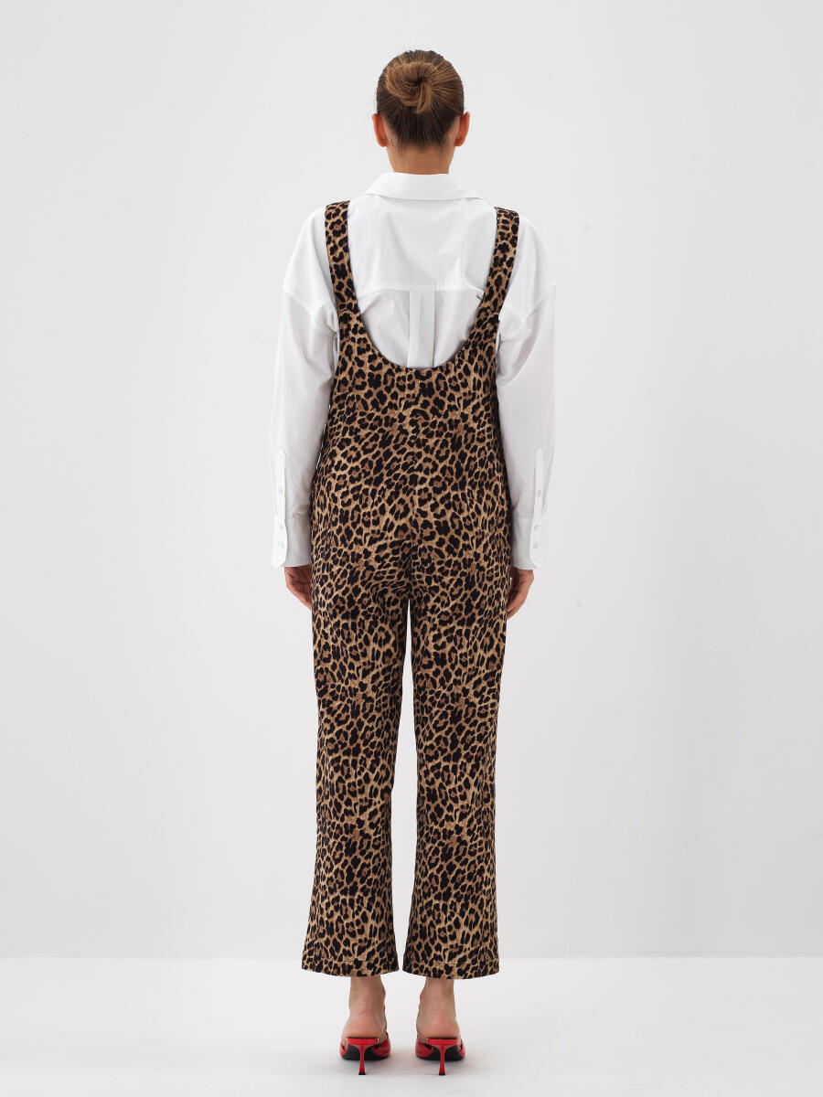 Cotton Leopard Print Overall - 5