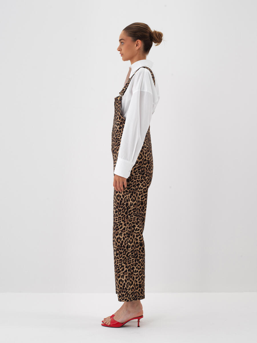 Cotton Leopard Print Overall - 4