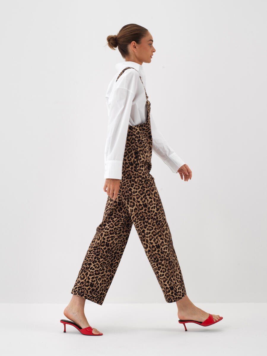 Cotton Leopard Print Overall - 2