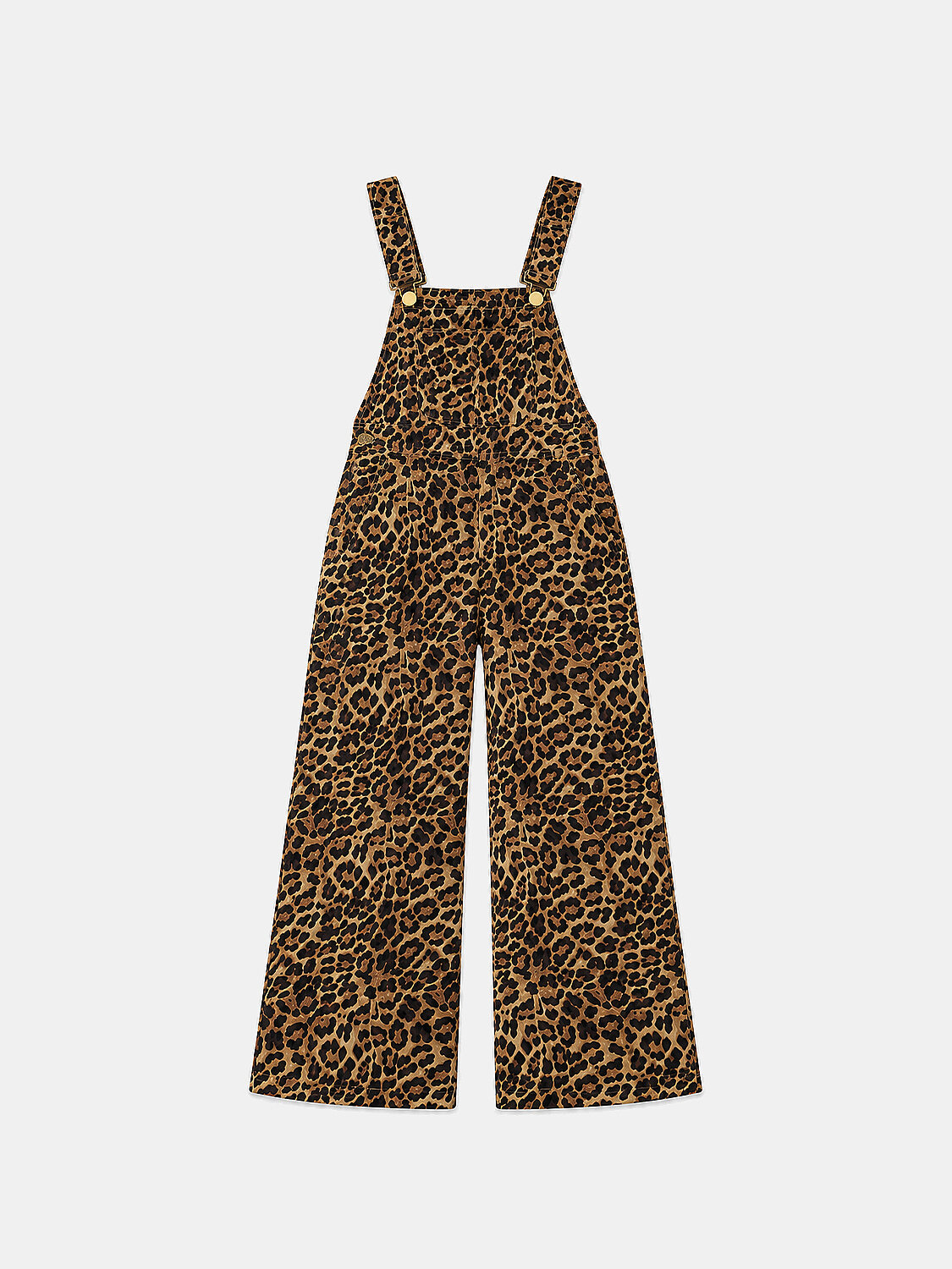 Camel Cotton Textured Oversized Dungarees - 1