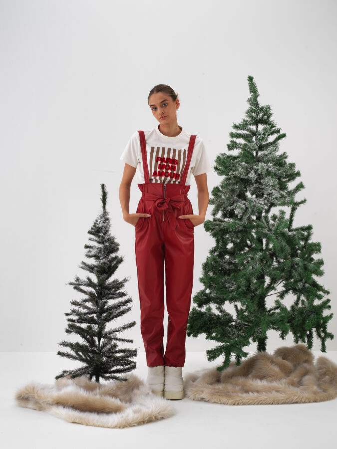 Leather Look Overall - Xint