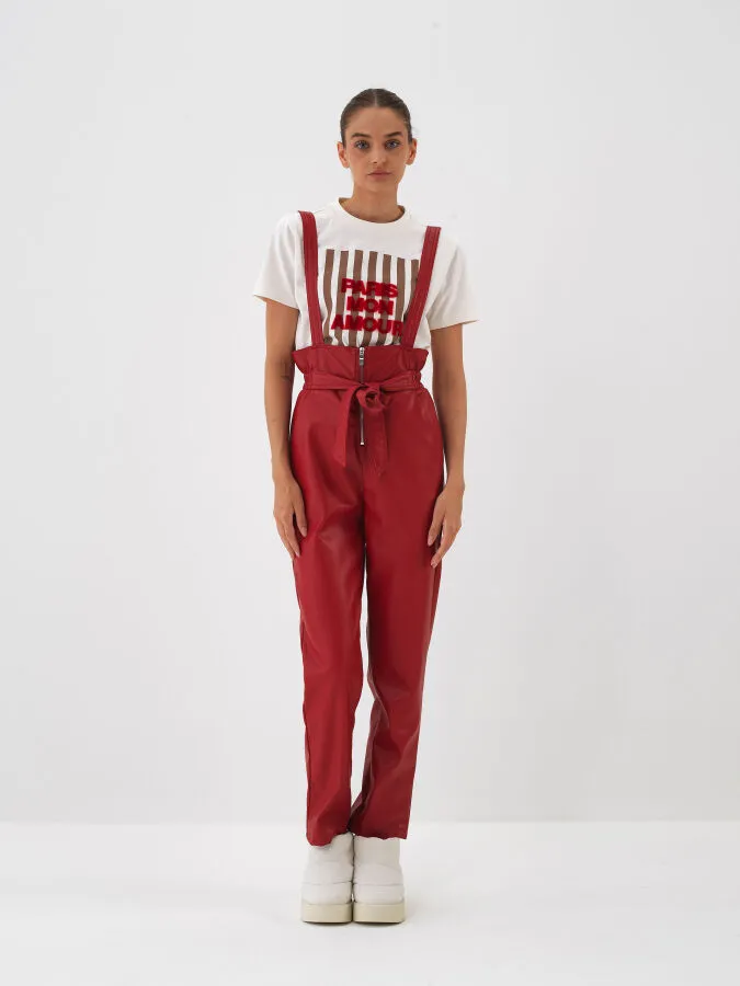 Leather Look Overall - Xint