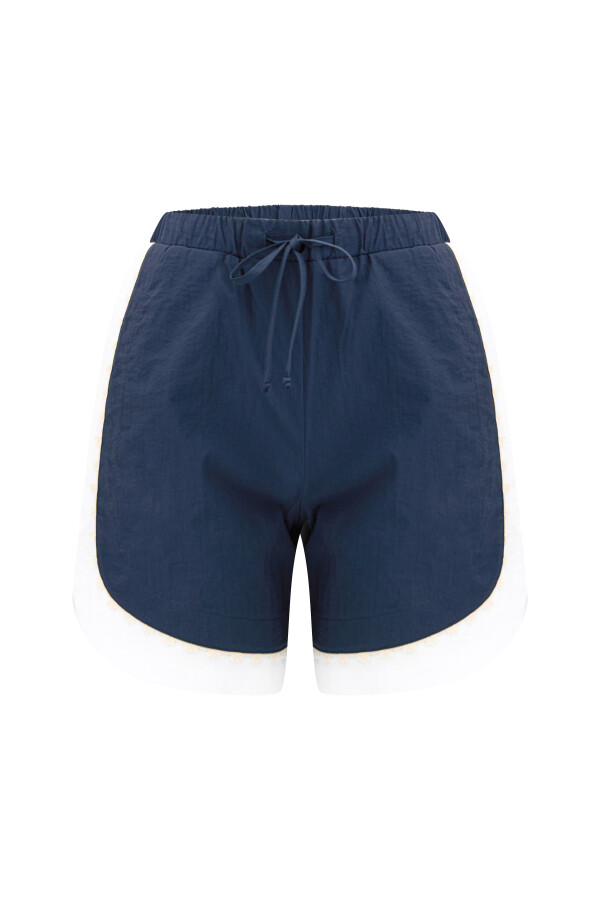 Navy Blue Regular Fit Shorts - 6