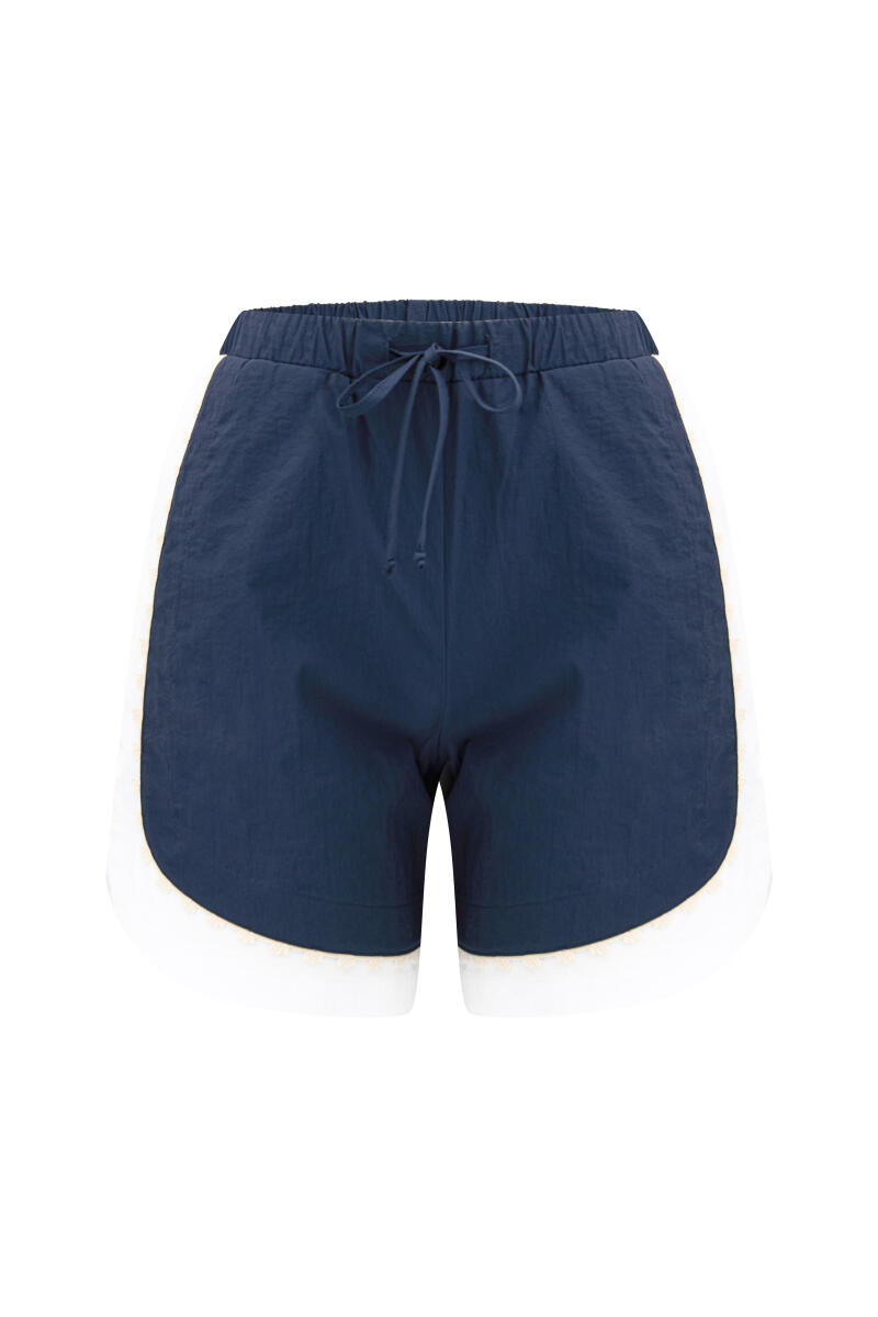 Navy Blue Regular Fit Shorts - 6