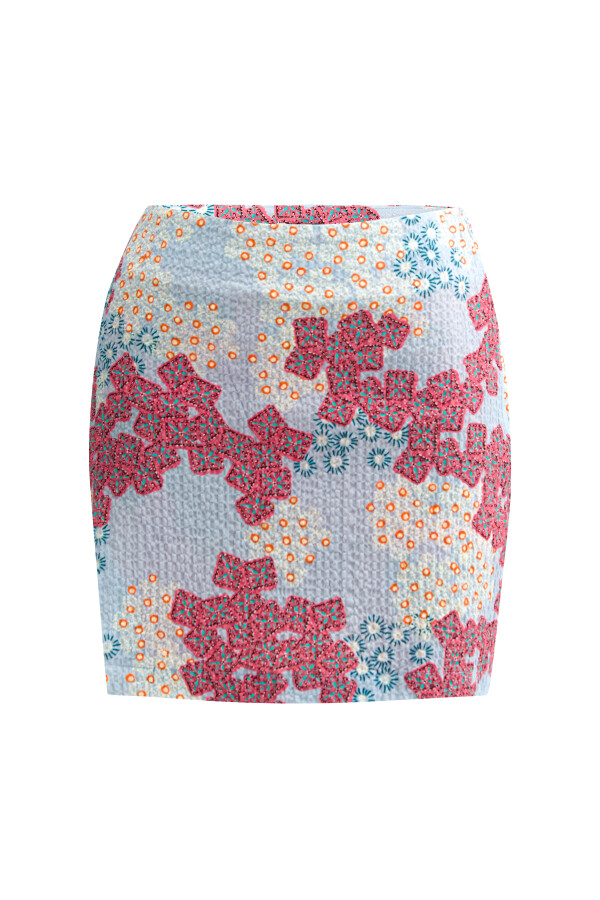 Blue Regular Fit Cotton Shorts Skirt - 6