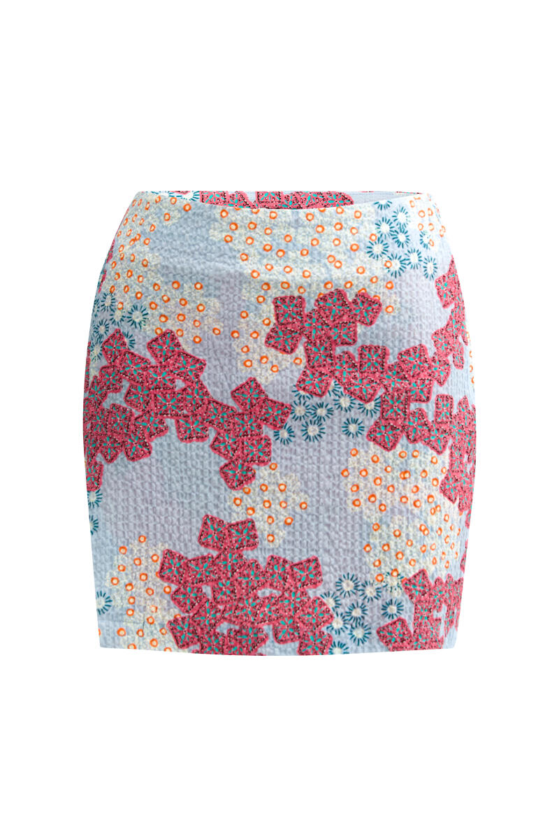 Blue Regular Fit Cotton Shorts Skirt - 6