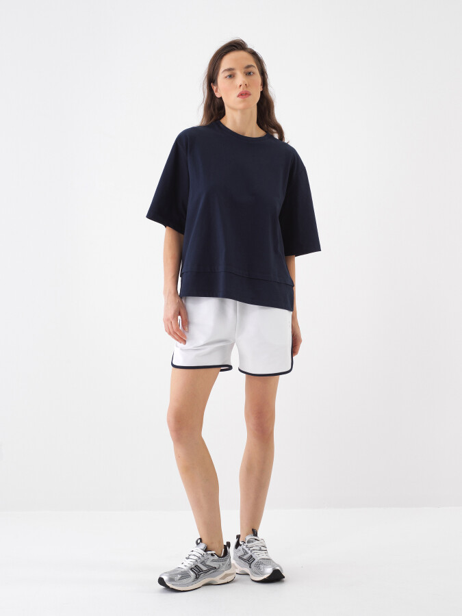 White Regular Fit Cotton Shorts - 5