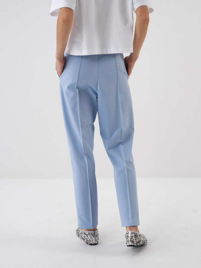 Blue Regular Fit Cotton Sweat Trousers - 3