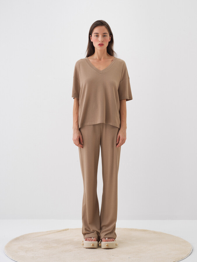 Camel Oversize Cotton Sweat Trousers (1)