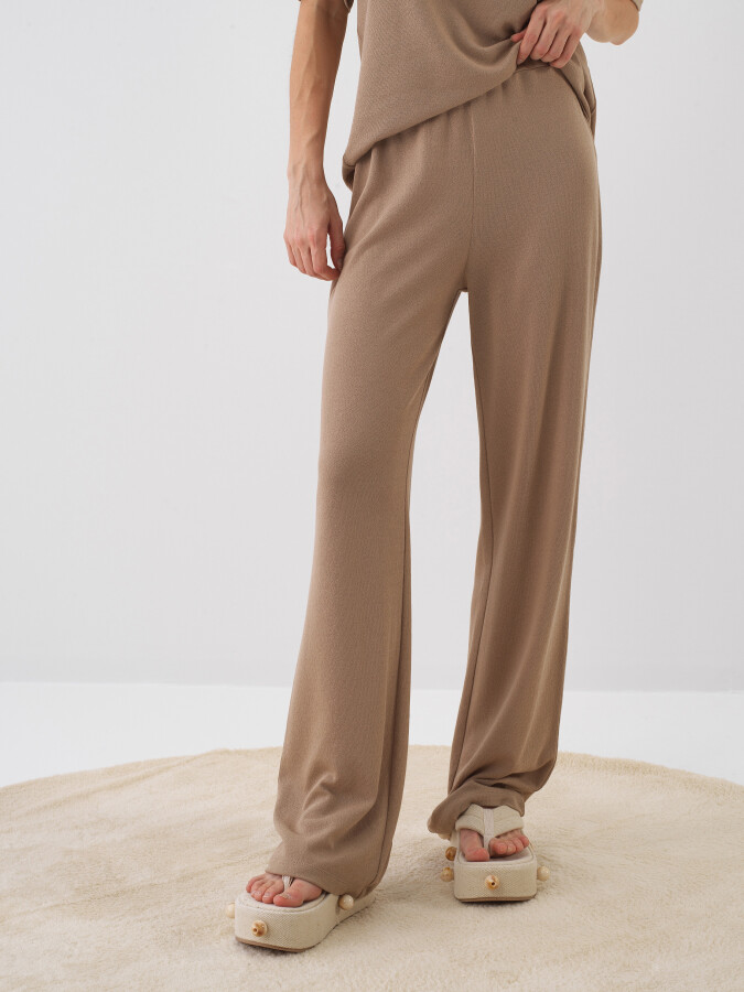 Camel Oversize Cotton Sweat Trousers