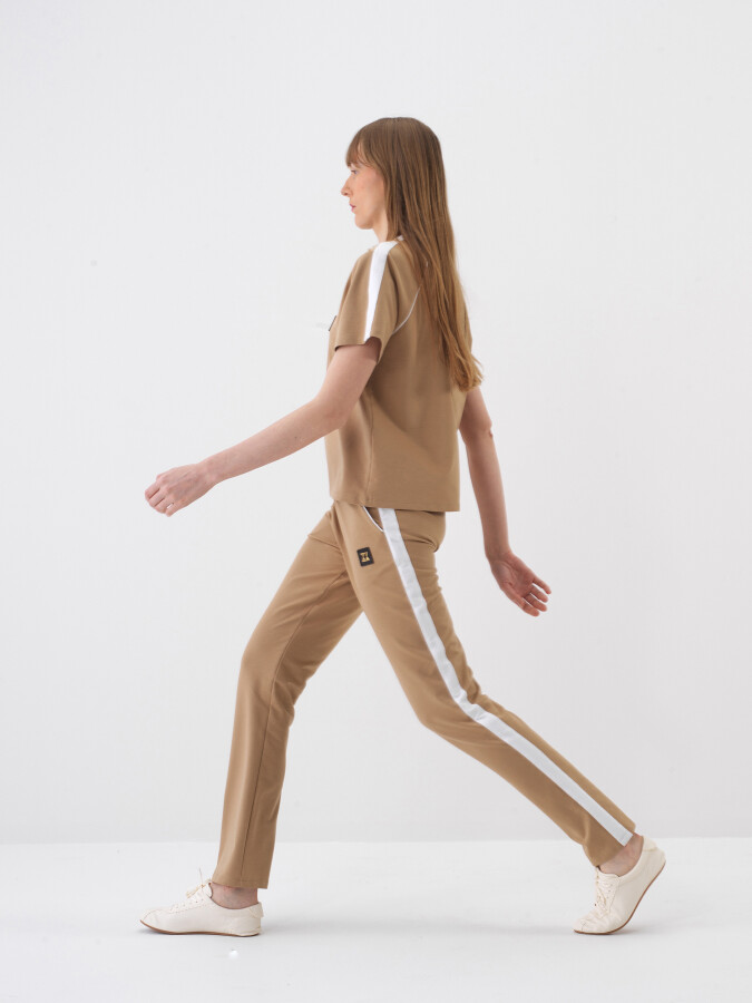 Camel Regular Fit Cotton Sweat Trousers - 3