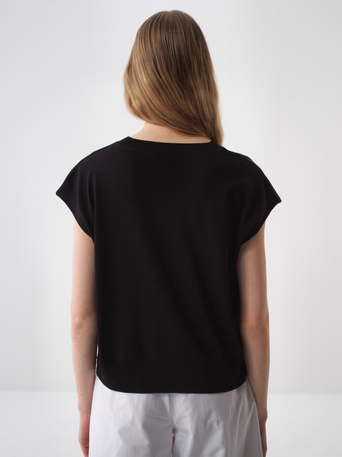 Black Oversize Sweater - 4