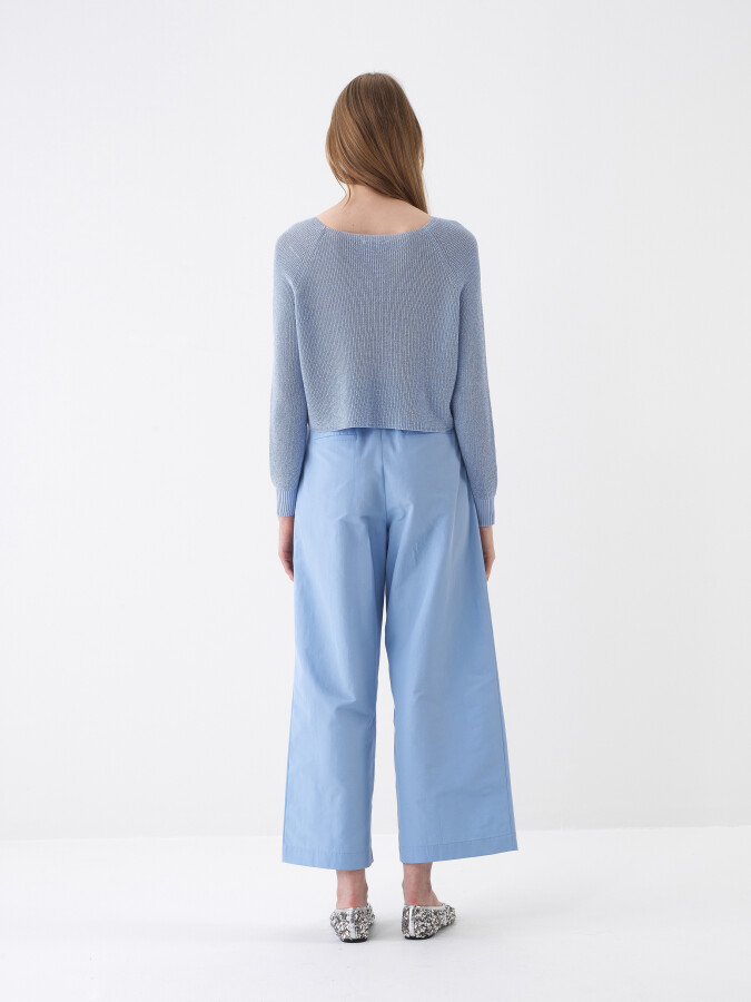 Blue Oversize Sweater - 4