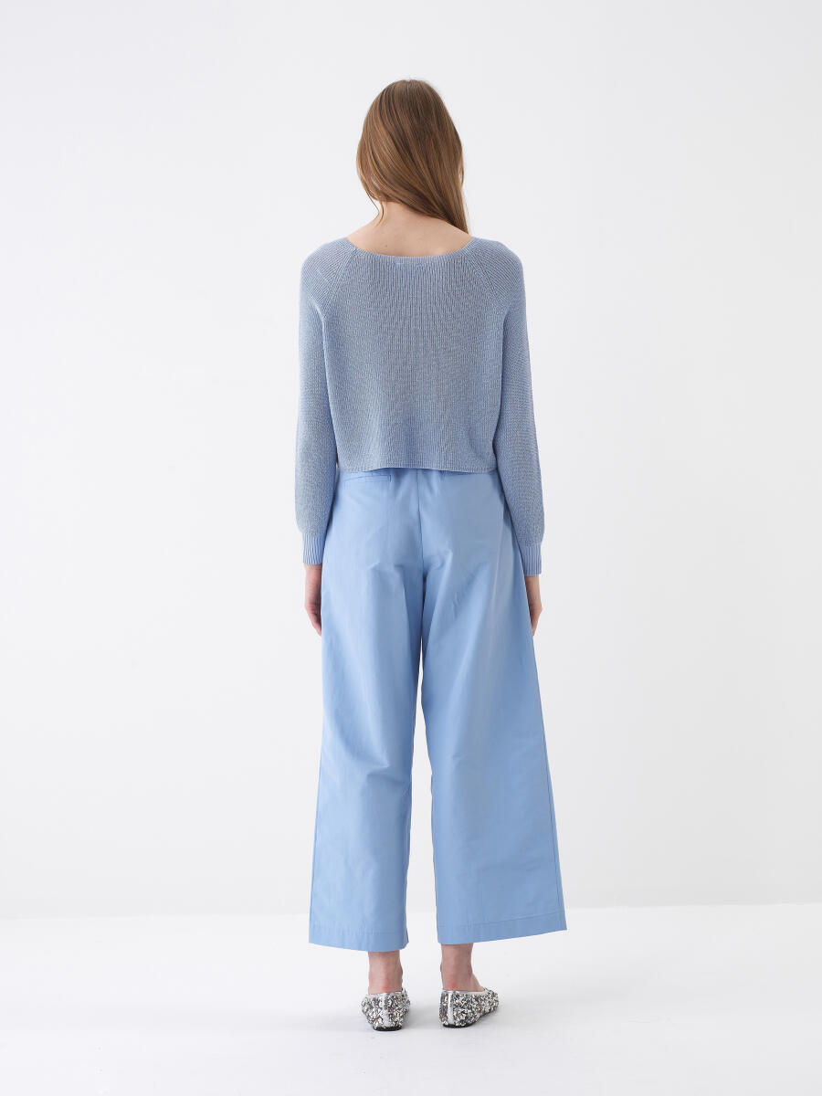 Blue Oversize Sweater - 4