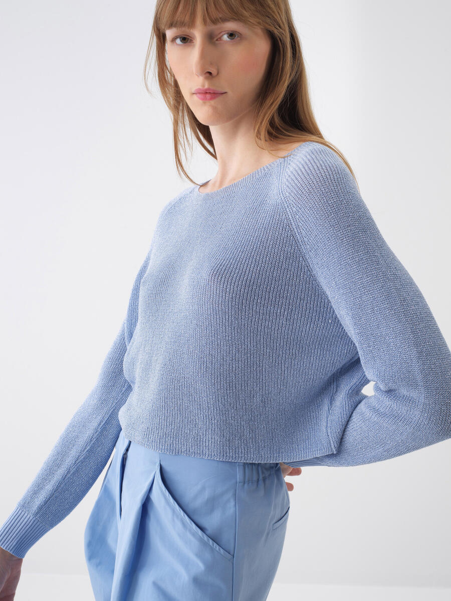 Blue Oversize Sweater - 1