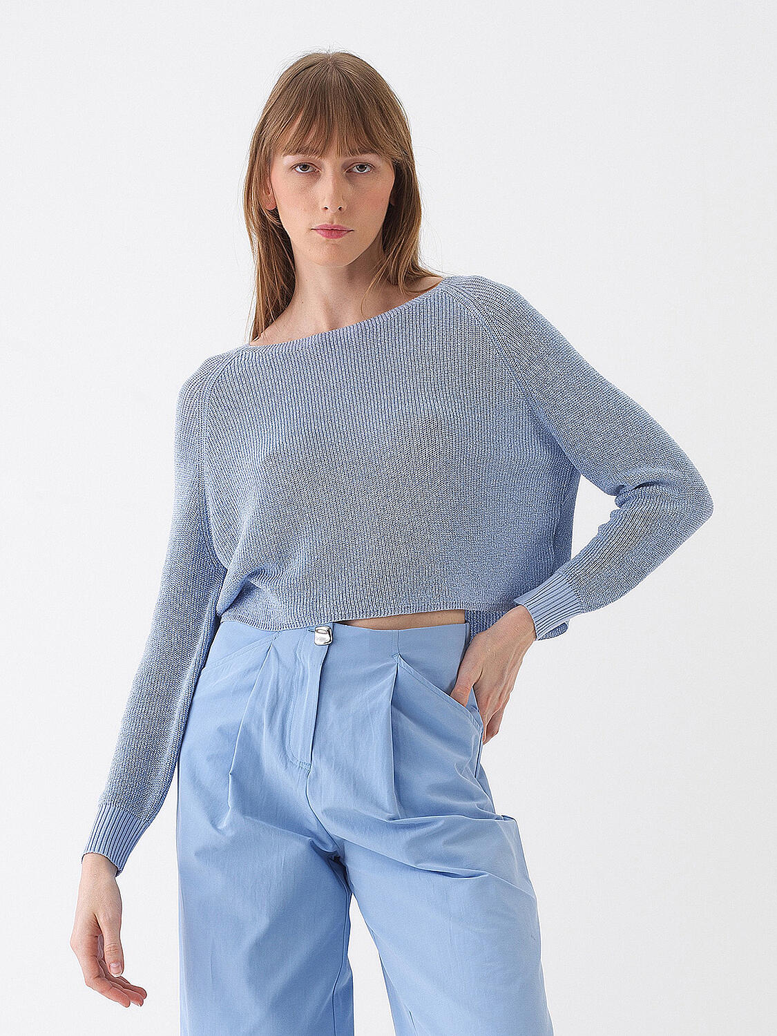 Blue Oversize Sweater - 1
