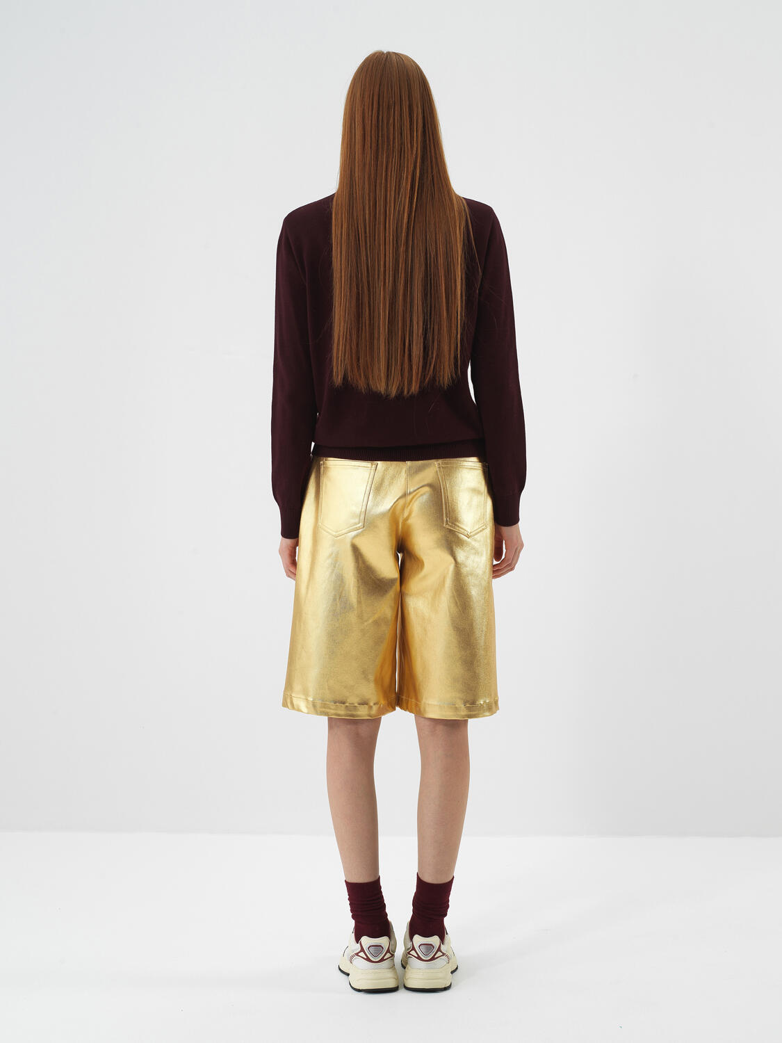 Burgundy Cotton Textured Regular Fit Sweater - 5