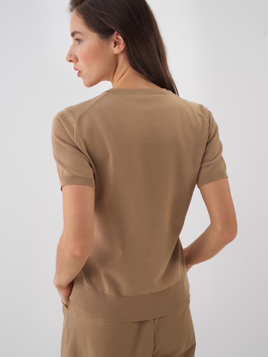 Camel Regular Fit Sweater - 4