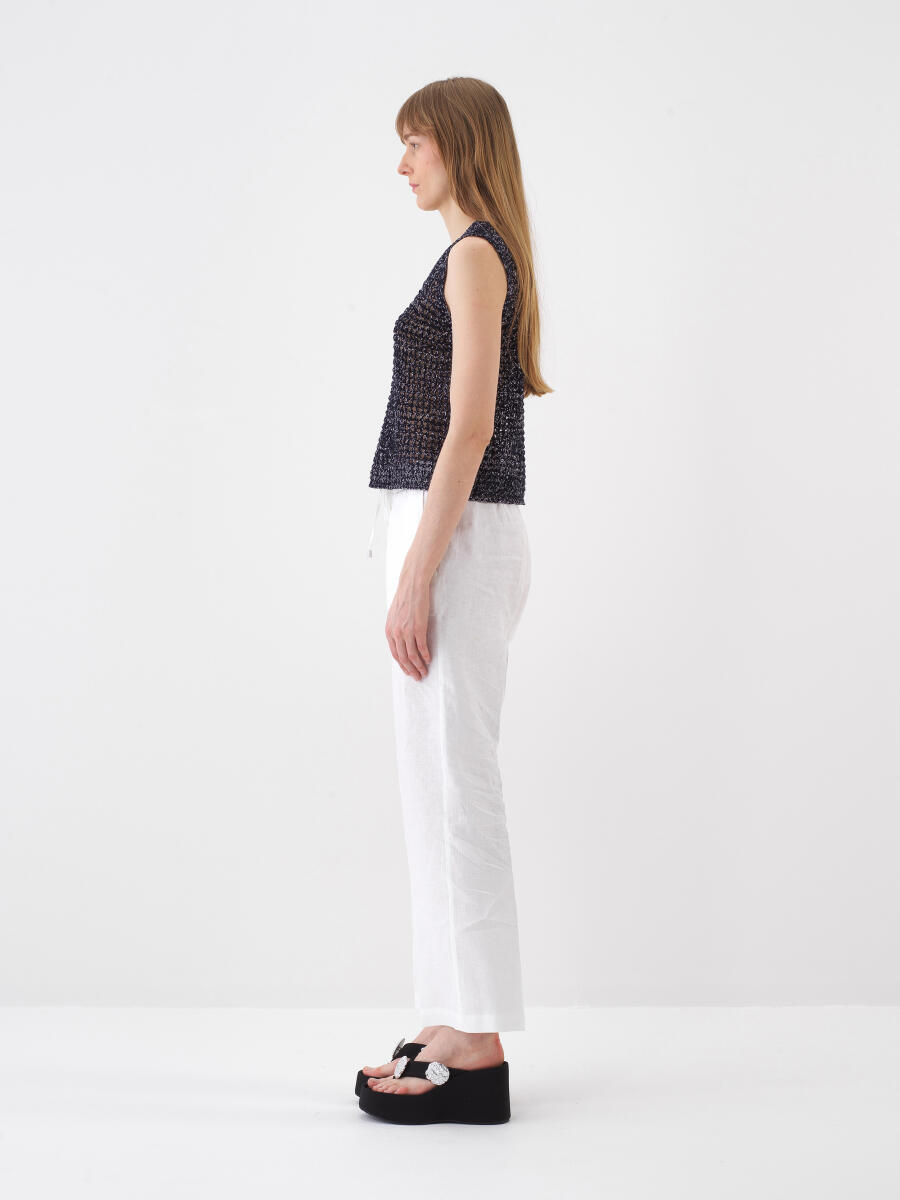 Navy Blue Oversize Sweater - 3