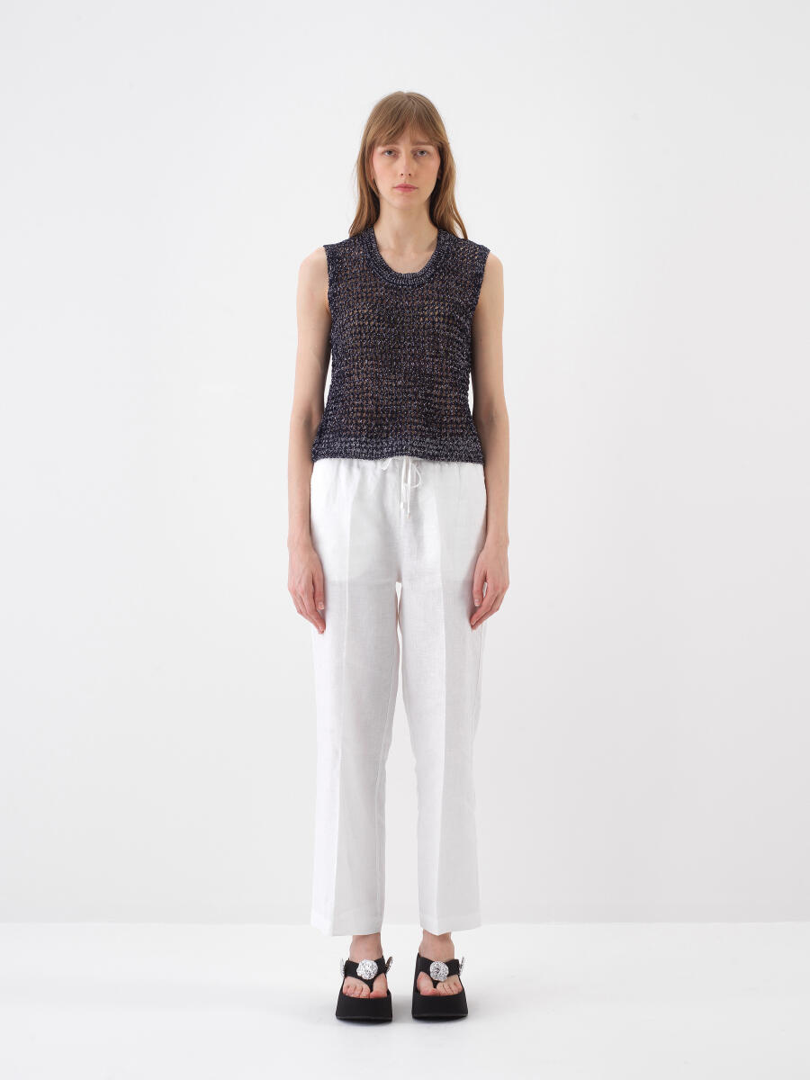 Navy Blue Oversize Sweater - 2